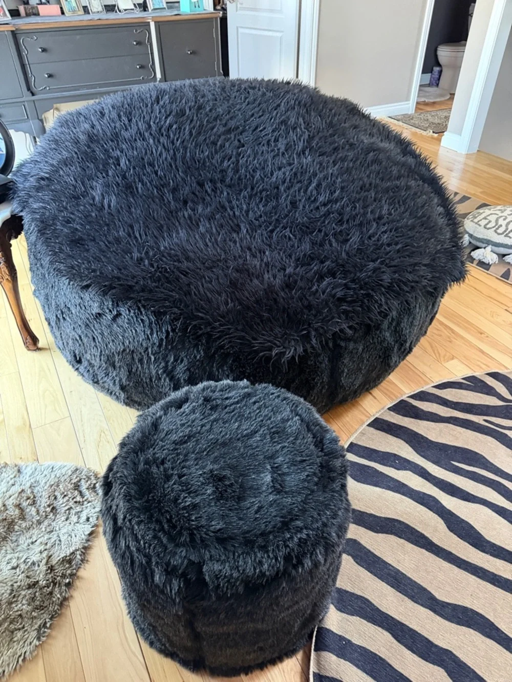 Lovesac super sac cover and squattoman cover wolf phur